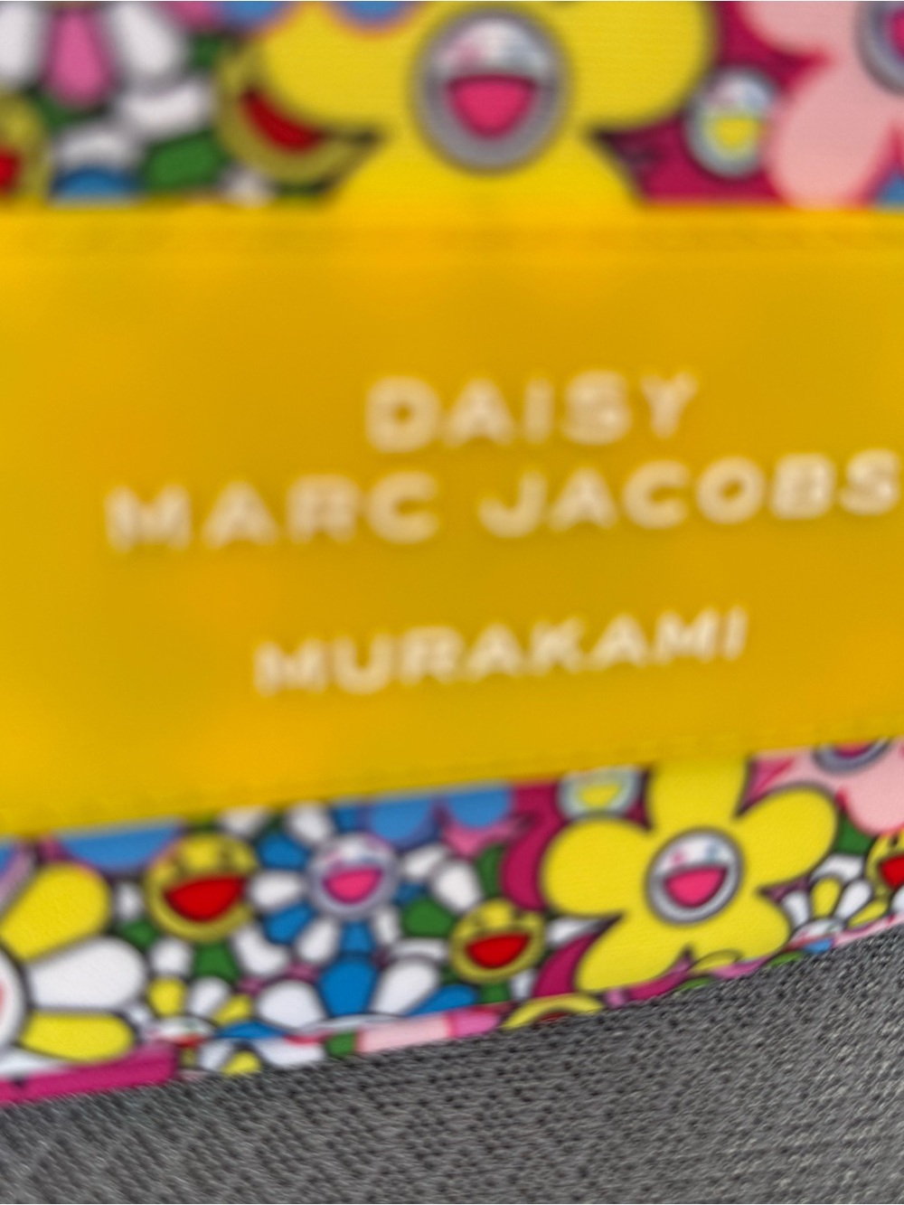 Marc Jacobs x Murakami Daisy Flower Print Zip Pouch Yellow Tablet Case - Picture 3 of 6